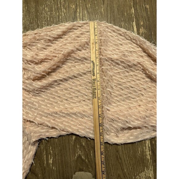 Zara Balloon Sleeve Feather Eyelash Fringe Blouse Top pale pink medium Party - Picture 7 of 13